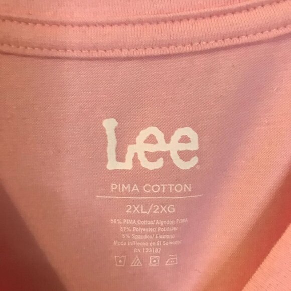 NWOT Lee Men's Short Sleeve Crew Neck Pullover Tee Size 2XL in Pink Colorful - Picture 8 of 12